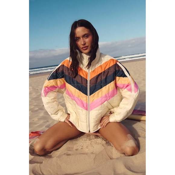 Free People Movement Pippa Packable Puffer Jacket women maternity FP large M - Picture 7 of 7